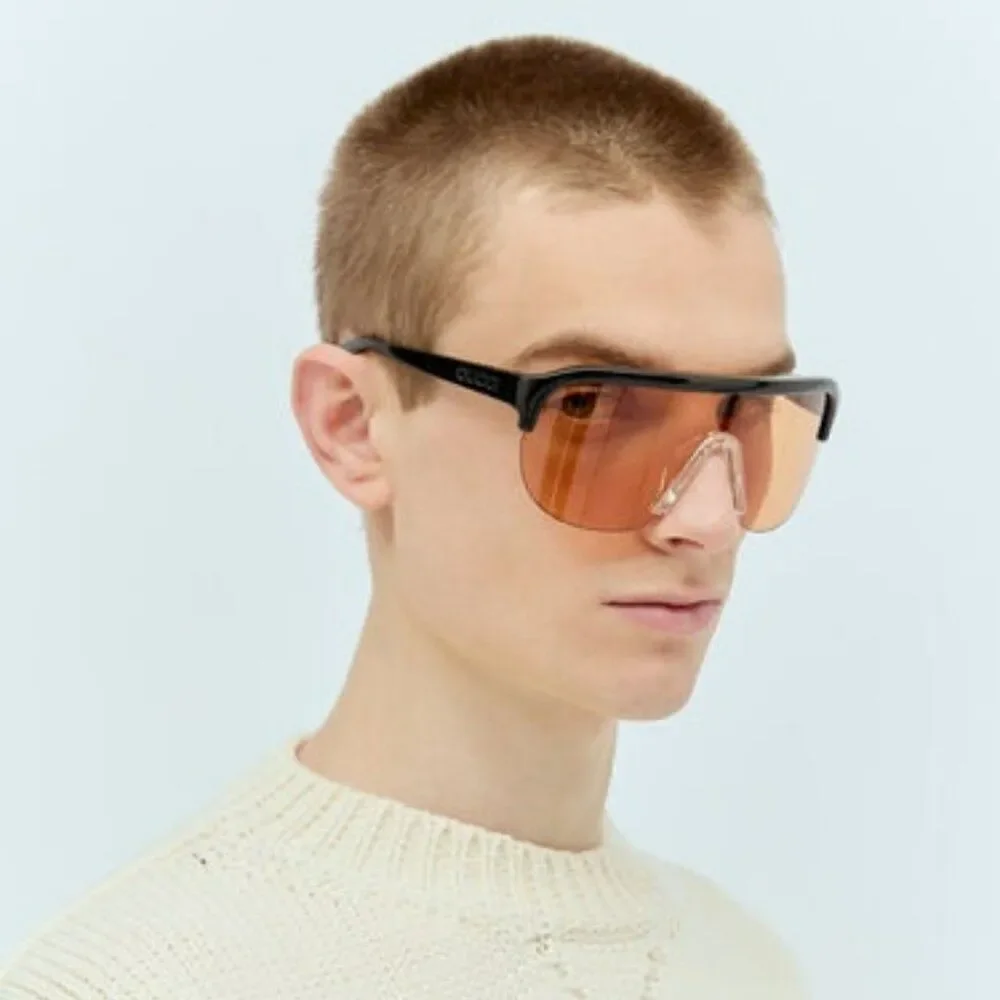NEW Gucci GG1645S 005 Black Orange Unisex Mask Sunglasses GG 1645S